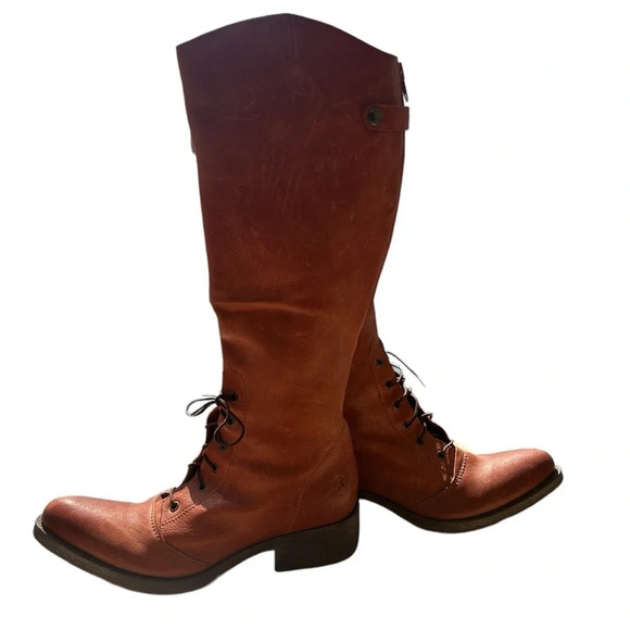 Bronx leather lace up  boots size 6.5 excellent condition- luxury boots - Picture 1 of 13